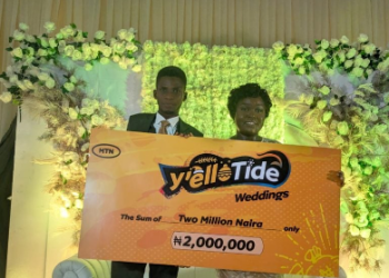 MTN surprises couple with N2m at their Lagos wedding