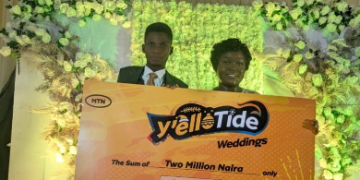 MTN surprises couple with N2m at their Lagos wedding