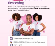 World Cancer Day: Polaris Bank Launches Free Breast Cancer Screening Initiative Across Nigeria