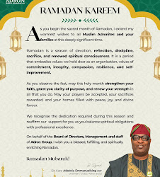 Ramadan: Adron Homes Felicitates Muslims, Preaches Hope and Unity