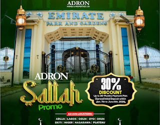 Adron Homes & Properties Rolls Out Sallah Mega Promo with 30% Discount, Flexible Payment Plans, and Festive Gift Reward